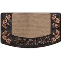 Rugsx Alfombrilla antideslizante BH 224W Welcome, exterior, interior - marrón 40x70 cm