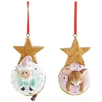 DKD Home Decor Riippuva koriste DKD Home Decor Joulu Hartsi (2 pcs) (5.5 x 5 x 9 cm)