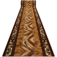 Rugsx Alfombra de pasillo BCF OPAL dorado oscuro 100 cm 100x610 cm