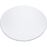 Rugsx Alfombra de lavado moderna LINDO circulo blanco, antideslizante, peluda circulo 60 cm