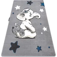 Rugsx Alfombra PETIT ELEPHANT ELEFANTE ESTRELLA gris 140x190 cm