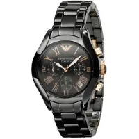 Emporio Armani Emporio Keraaminen Chronograph Musta Dial Ladies Watch AR1411