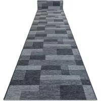 Rugsx Alfombra de pasillo con refuerzo de goma ICONA gris 67cm 67x220 cm