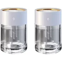 Jojomino ilmankostutin 2L suurikapasiteettinen läpinäkyvä ilmankostutin USB-mykistys LED-lampulla ultraääni eteerinen öljy diffuusori aroma