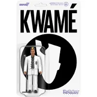 Super7 Kwam? Valkoinen ja musta pilkku - 3,75" Kwam? Toimintafiguuri hiphop-keräilytarvikkeiden ja retrolelujen kanssa