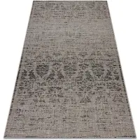 Rugsx Alfombra de cuerda sisal FLOORLUX 20211 plateado /negro 240x330 cm