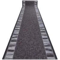 Rugsx Alfombra de pasillo con refuerzo de goma LINEA gris 100cm 100x180 cm
