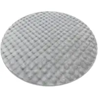 Rugsx Alfombra BUBBLE circulo plateado 21 IMITACIÓN PIEL DE CONEJO 3D estructural circulo 120 cm