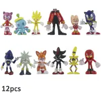 MaxPower 12 kpl Sonic The Hedgehog Toimintahahmot Nukkemalli Ker?ilylelut Lasten Lahjat