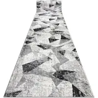 Rugsx Alfombra de pasillo TULS 51211 moderna, Geométrico antracita 100 cm 100x1150 cm