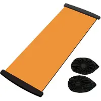 Semoic Yoga Sliding Mat Sports Fitness Glide Plate Core Exercise Running Skating Leg Training Board Gym Equipment Orange 200cm
