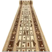 Rugsx Alfombra de pasillo BCF JETTA DZETA beige 90 cm 90x590 cm
