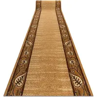 Rugsx Alfombra de pasillo BCF FELIKS dorado oscuro 140 cm 140x100 cm