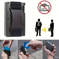MaxPower Ohut Alumiiniseos Lompakko, RFID-suojattu Korttikotelo, Miesten Muodikas Käyntikorttikotelo. Pi