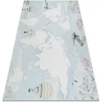 Rugsx Bambino 1163 Matto Maailma - sininen