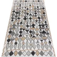 Rugsx Alfombra sisal COOPER Diamantes, Zigzag 22217 crudo / negro 160x220 cm