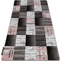 Rugsx Alfombra ALTER Siena cuadrícula enrejado gris 80x150 cm