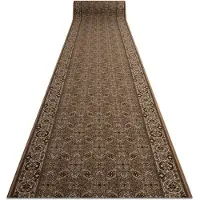 Rugsx Alfombra de pasillo con refuerzo de goma BIDJAR beige 100cm 100x410 cm