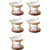 Semoic 5X Lamp Stove Essential Oil Burner Ceramics Diffuser Iron Decoration Furnace Holder Office Wax Melt Fireplace