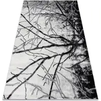 Rugsx Matto EMERALD 3820 glamouria, tyylikäs puu hopea, 80x150 cm