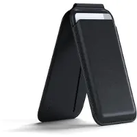 Satechi Vegan-Leather Magnetic Wallet Stand -lompakko, Black