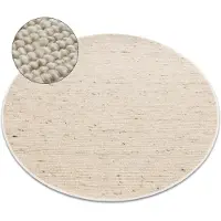 Rugsx Alfombra beige NEPAL 2100 círculo - lana, de doble cara, natural circulo 100 cm