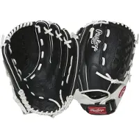 Rawlings Shut Out -sarjan nuorten softball-hanska 12,5 tuuman Basket Web Oikean k den heitto musta/valkoinen