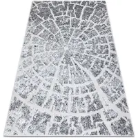 Rugsx Alfombra MEFE moderna 6185 Árbol Madera - Structural dos niveles de vellón gris 120x170 cm