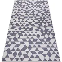 Rugsx Alfombra sisal SION Geométrico, triangulos 22373 Tejido plano ecru / azul / rosado 120x170 cm