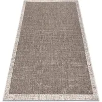 Rugsx Alfombra de cuerda sisal FLOORLUX 20401 Marco gris pardo / champán 160x230 cm