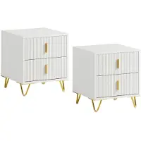 SoBuy Yöpöytä FBT115-W Valkoinen 40x40x47 cm