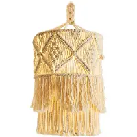 Jojomino Käsintehty seinävaippa Lampunvarjostin Macrame Boho Decor Käsintehty tupsu taustapäädyn ripustus