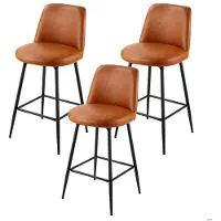 OEM Baari stool - - 3 kappaletta - PU-nahka - Korkeus 686 mm - Kääntyvä istuin 360