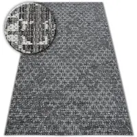 Rugsx Alfombra de cuerda sisal LOFT 21145 Boho marfil/plateado/gris 140x200 cm