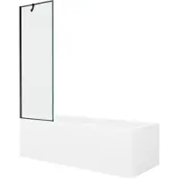 Mexen Cubik kylpyamme viimeistelyllä ja lasiseinällä, 170x70 cm + 60 cm