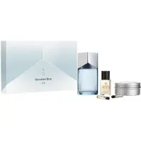 Mercedes-Benz Air miehille - 5 kpl lahjasetti 3.4oz EDP-suihke 0.05oz Sea EDP-suihke 0.05oz Land EDP-suihke 1oz LSA Face Beard and Hair Oil 3.8oz