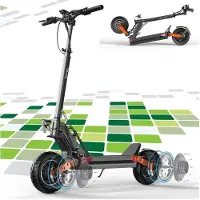 JOYOR S8S - Sähköpotkulauta - Kaksi moottoria 1200W - akku 48V 26Ah - Max 55km/h - Kantama 75km - 10'' renkaat - Musta