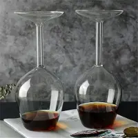 Typecat 14 fl oz ylösalaisin oleva cocktaillasi, viiniä, ainutlaatuista hauskaa, käännetty 2 kpl