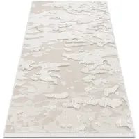 Rugsx Alfombra ECO sisal MOROC 22331 Abstração boho franjas - estructural beige / crema 136x190 cm