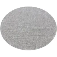 Rugsx Alfombra MIMO 5979 circulo sisal exterior marco gris claro circulo 200 cm