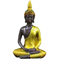 Typecat Buddhan patsas, suuri thaimaalainen buddha-veistos, hartsi, käsintehty buddhalaisuus, hinduhahmo, meditaatio