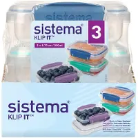 Sistema Klip It -ruokas ilytysrasia 200 ml, 3 kpl (v rit voivat vaihdella)
