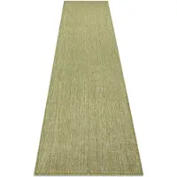 Rugsx Sisalimatto SION A5165A Melange tasokudottu vihreä 250x70 cm, sopii käytettäväksi terassilla tai parvekkeella, 70x250 cm