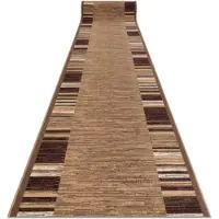Rugsx Alfombra de pasillo con refuerzo de goma ADAGIO beige 120x910 cm