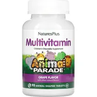 NaturesPlus , Animal Parade, Lasten Kapseleista Multivitamiini, Graniitti, 90 Eläinmuotoista Tablettia