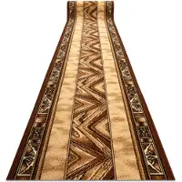Rugsx Alfombra de pasillo BCF OPAL beige 80 cm 80x640 cm