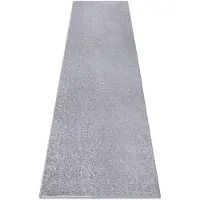 Rugsx Alfombra de pasillo SANTA FE plata 92 llanura color sólido 100x150 cm