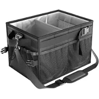 Jojomino Large Grill and Picnic Caddys with Paper Towel Holder, BBQ Organizer for Utensil, Plate, Condiment, Griddle Caddys