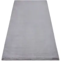 Rugsx Alfombra BUNNY plateado Imitación de piel de conejo 140x190 cm