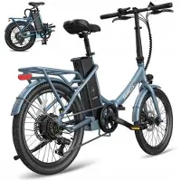 Fafrees F20 Kestävä sininen E-Pyörä Kokoontaitettava 20 Tuumaa Akulla 36V 18.2A, 250W 25 km/h SHIMANO 7